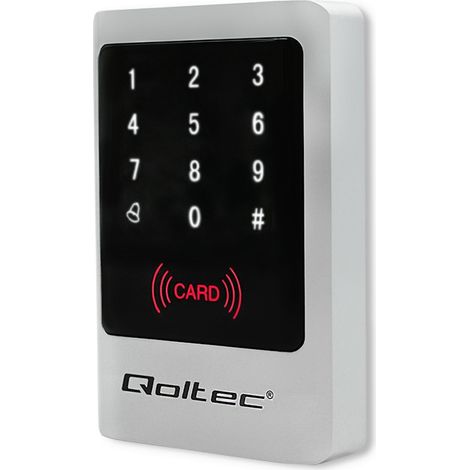 Cerradura de combinación Qoltec MIMAS con lector RFID  Código  Tarjeta  Llavero  Timbre  IP68  EM (1/5)