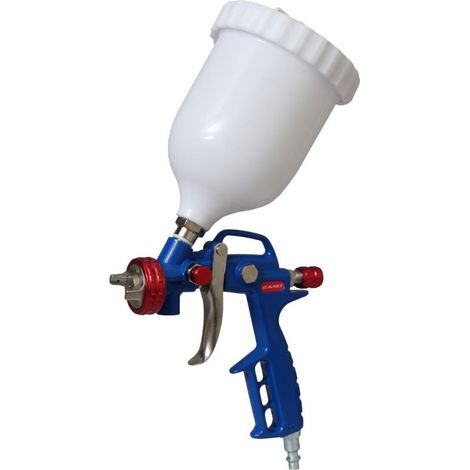 Lacme – Pistolet à peinture à gravité – Modèle universel 1.5 mm – Godet 0.6L – Poignée ergonomique en aluminium – Débit réglable