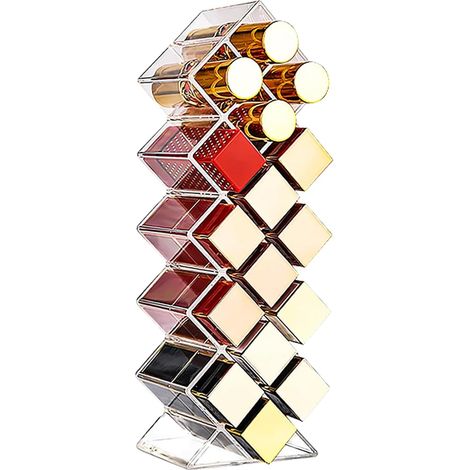 Schminktisch-Organizer, transparente Make-up-Aufbewahrungsbox, Make-up-Aufbewahrungsbox aus Kunststoff, platzsparender Make-up-Pinselhalter für Damen