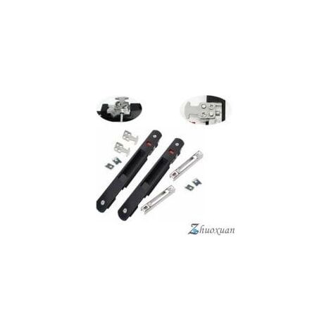 Verrou Baie Coulissante Fermeture Serrure de Crochet de Fenêtre de Porte Mobile Moderne Simple Face de Verrouillage Pour La Maison Serrure porte Baie Vitree porte Coulissante Fermeture,Starlight,2Pc (1/4)