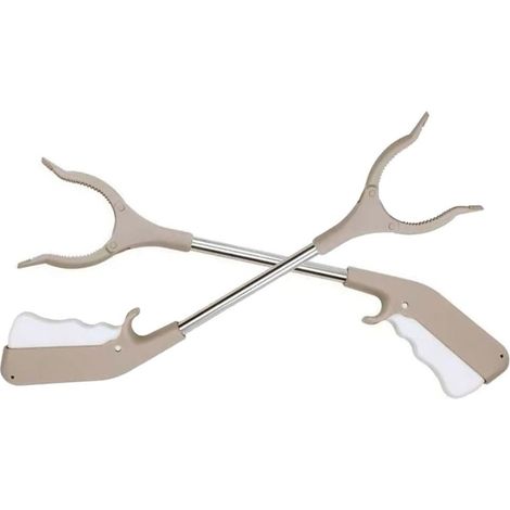 Deux pinces courtes, pinces de préhension, outils de récupération, pinces et ramasse-déchets, adaptées aux patios et aux jardins.(40cm)