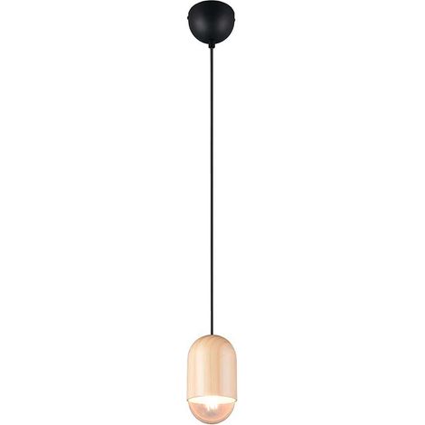 Pendelleuchte Esszimmerlampe Hängeleuchte E27 Holz Höhenverstellbar H 150 cm