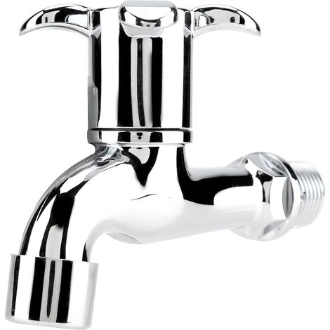 Robinet lavabo plastique – bec unique + poignée – pour machine à laver – modèle 4