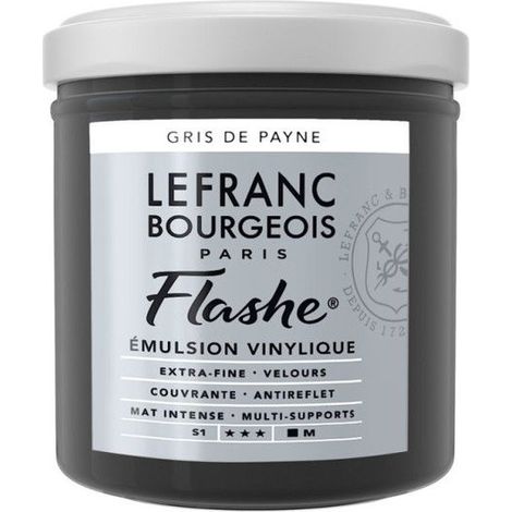 Peinture vinylique - Flashe - Gris de Payne - 261 - Lefranc Bourgeois - 125ml