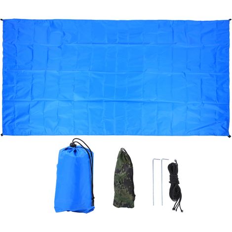 Voile d'ombrage multifonctionnelle Haute densité Jardin Parasol d'extérieur Accessoires de protection solaire Taille M Bleu (1/5)