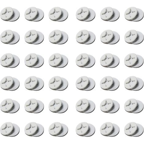 Lot de boutons de fixation pour moustiquaire, fenêtre, moustiquaire, fenêtre de toit, sans perçage 36PCS Blanc - Boucle en plastique (1/5)