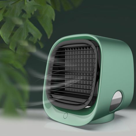 Mini ventilateur humidificateur USB portable pour bureau ou maison, vert-AquaForge