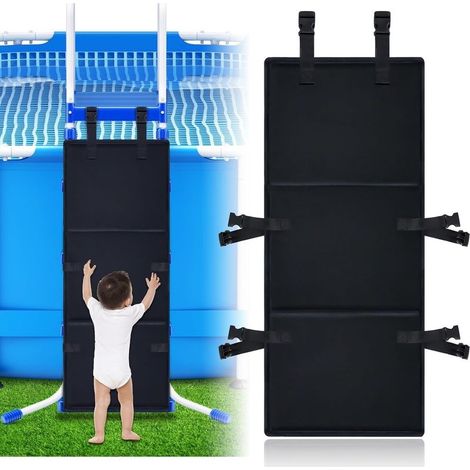 Housse de protection pour échelle de piscine 38 x 78 cm, protection pour échelle de piscine hors sol pour empêcher les enfants de grimper et de tomber, protection pour échelle de lit superposé (1/5)