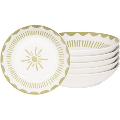 Table Passion - Assiette creuse Tamara verte 20 cm (lot de 6) (1/3)