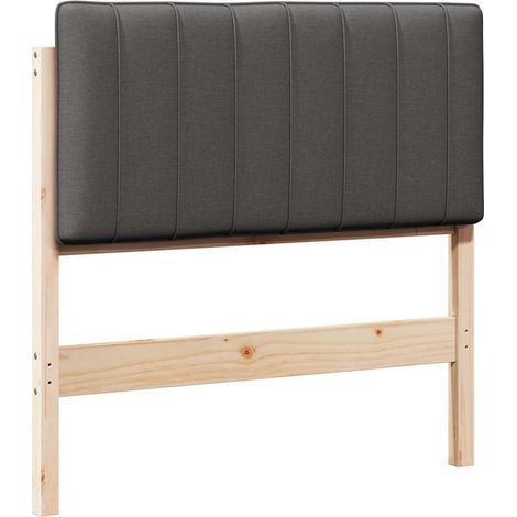 Maison Exclusive - Testiera imbottita Marrone e grigio scuro 90 cm Pino massello