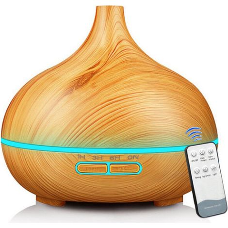 Diffuseur d'Huiles Essentis, 550ML Diffuseur Ultrasonique Brume Fraîche Arôme Parfum Electrique Diffuseur d'arômes avec Mode Brume Réglable & 7 Couleurs de LED (1/5)