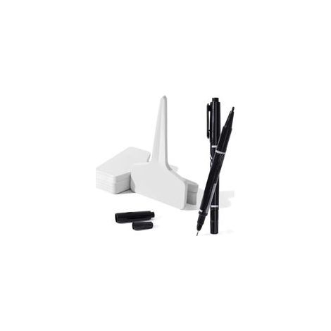 150 pièces Etiquette Jardin Exterieur Marqueurs en Plastique de Plantes Type T Plastique Etiquette Potager avec 2 stylos à encre gel en et Accessoires pour Plantes(blanc )10 x 6 cm (1/5)