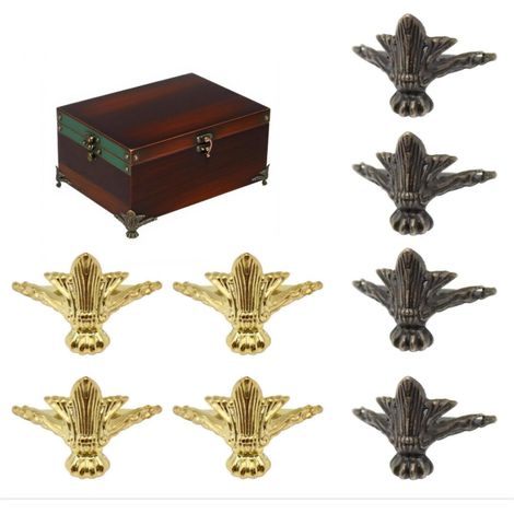 8 Pièces de Protecteur D'angle en Laiton, qui Peuvent être Utilisés pour La Décoration de Meubles, la Protection des Coins de Table, un Matériau