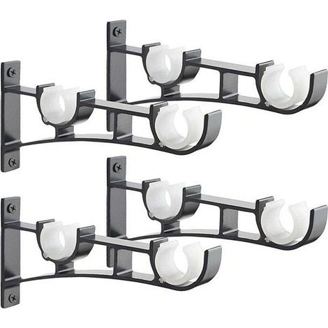 Tringle à rideau en métal – Support en aluminium pour tringles de 1 à 3 cm – Capacité de charge 50 kg – Installation facile et sécurisée (1/4)