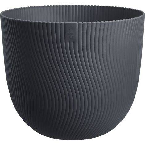 Elho Sereh Rond 40 - Noir - Ø 39 x H 33 cm - intérieurextérieur - 100% recyclé (1/5)