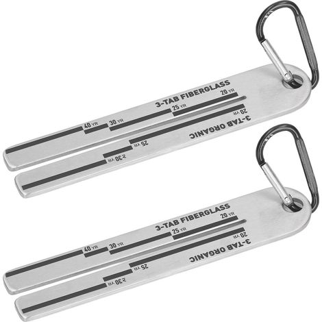2 Stück 5-Zoll-Schindellehre, korrosionsbeständige Dachschindeln, Glasfaser-Dickenmesswerkzeug (1/5)