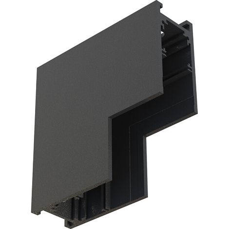Nowodvorski LVM TRACK Black Surface-Mounted Vertical Corner Connector for 1-Circuit Magnetic Track Lighting, Ceiling-to-Wall Adapter, Aluminium Track Accessory (1/2)
