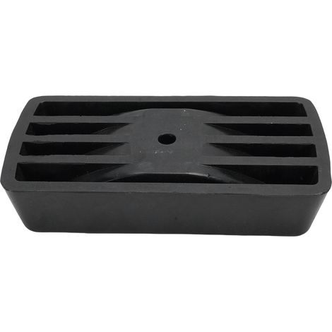 Butées de roulettes noires de grande taille (9 pouces), blocs de caoutchouc, plaques de caoutchouc antidérapantes, freins de roulettes, patins de pneus.
