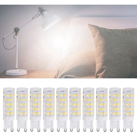 Lot de 10 ampoules G9 de petite taille, 3W/5W/7W, 32LED/52LED/64LED, trois couleurs de lumière, pour suspensions, plafonniers, appliques murales, lampes de table, etc. Vendues par lot de 10. G9 7W 64L (1/5)