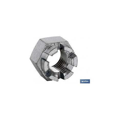 Pack mit 5 DIN 935 C-8 M-24 Flanschmuttern verzinkt