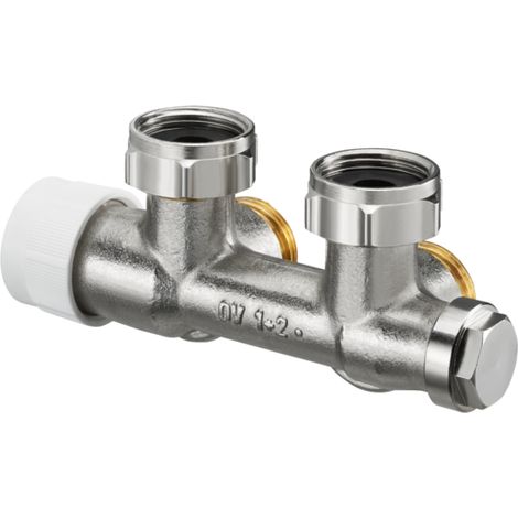 Oventrop Multiblock T Eckform Ein-/Zweirohr 1/2" IG x 3/4" AG (1/10)