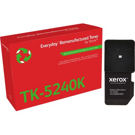 Everyday Rigenerato Toner di Xerox Nero compatibile con Kyocera TK-5240K Capacità standard