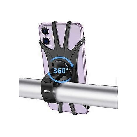 Handyhalterung fürs Fahrrad, universelle, stoßfeste Silikon-Handyhalterung für Motorräder, 360° drehbar, kompatibel mit iPhone 14, Samsung und Smartphones von 4,0 bis 6,5 Zoll