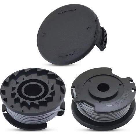 Bobines et fil de remplacement pour Bosch Art 23 SL 26 S 2300 Coupe-bordures Bobines F016800569/ F016800385 avec couvercle de bobine de remplacement F016F04557 (lot de 3) (1/5)