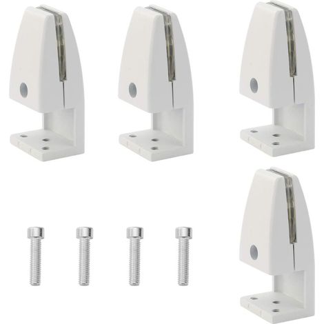 Lot de 4 pinces de séparation de bureau, en alliage d'aluminium, clips de protection contre les éternuements, clips pour panneau d'intimité pour salle de classe (5–20 mm) (1/5)