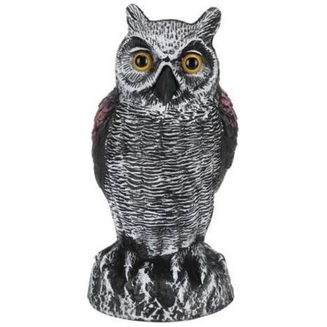 Faux Simulation Hibou Statue Décoration Extérieur Jardin Plastique Répulsif Chasse Decoy10201 (1/4)
