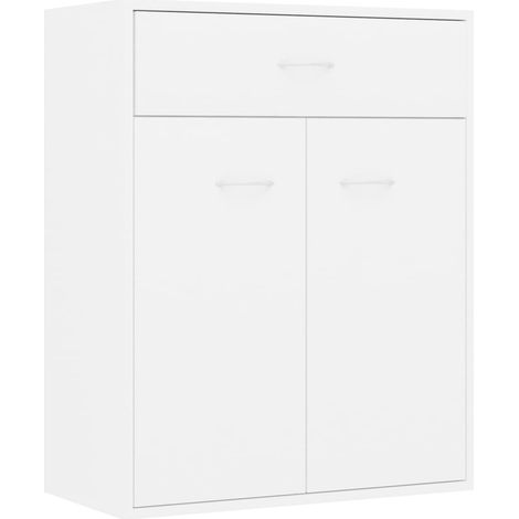 Credenza buffet cassettiera mobile contenitore organizer cucina soggiorno soggiorno 60 x 30 x 75 cm derivati del legno bianco 020030336