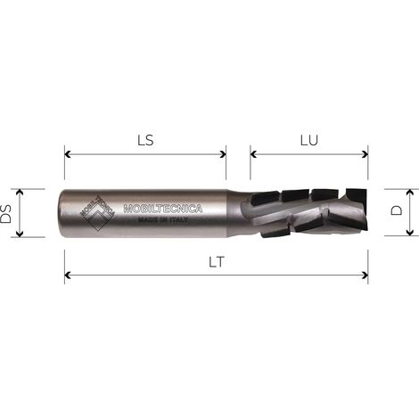 FRESA NESTING ELICOIDALE IN DIA Z3+3 CORPO IN DENSIMET, PREVAL NEG -MOBILTECNICA  .40D16  LU 45  DS16  LT108  Z  AX20°  SX  H4,5