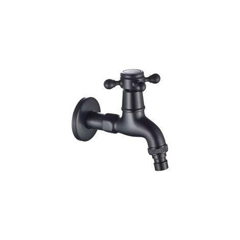 Lntyq Wandarmatur aus Messing für Kaltwasser, geeignet für Bad, WC, Waschbecken, Waschmaschine und Garten, Oberfläche: Ölgebronzefarben (1/5)