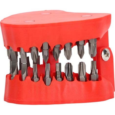 Porte-fraise magnétique pour prothèse dentaire en acier inoxydable avec 28 fraises, accessoire d'outil dentaire rouge (1/5)
