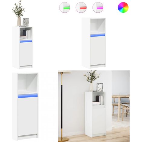 vidaXL LED-Sideboard Weiß 38x34x100 cm Holzwerkstoff (1/5)