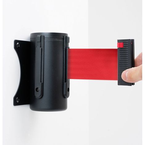 Tendinastro da Parete 3 m con Clip di Chiusura Nastro Rosso