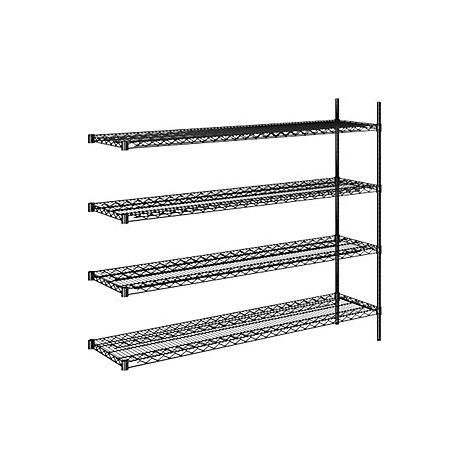 kaiserkraft Scaffale a griglia in filo d'acciaio nero
