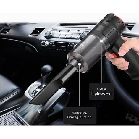 Aspirateur de voiture sans fil 16000pa 150w Bble sans fil 2 en 1 aspirateurs automatiques portables ampli domestique Mini aspirateur à double usage pour voiture