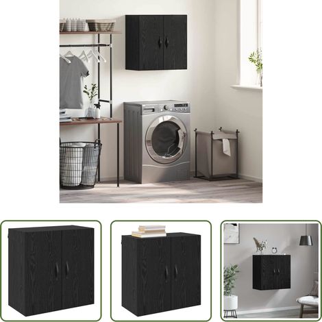vidaXL Armoire bois - Armoire Murale Chêne noir 60 x 31 x 60 cm Bois d'ingénierie (1/5)