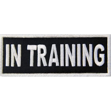 Signe d'alerte pour chien avec patchs et harnais brodés IN TRAINING (1/5)