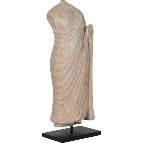 Statue buste élégant pour intérieur chic et raffiné - Beige nuancé effet vieilli (1/4)