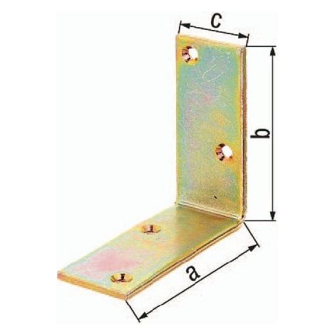 GAH Alberts staffa angolare L100 x 100 mm B.40 mm acciaio zincato giallo S.5 mm - 333508 (1/3)