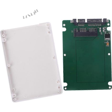 1,8" Micro-SATA 16-Pin SSD auf 2,5" SATA 22-Pin HDD Adapterkonverter mit Gehäuse (1/5)