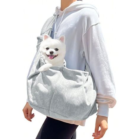 Sac bandoulière pour chien avec bandoulière confortable, adapté aux chiens jusqu'à 7,5 kg. Bandoulière souple, sac de transport pour animaux, idéal pour les promenades, les randonnées et les activités (1/5)