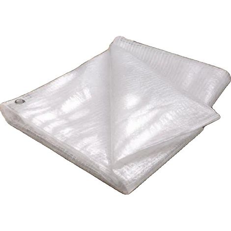 Abdeckplane, gewebtes Polyethylen, vielseitige Verwendung, Weiß (1/2)