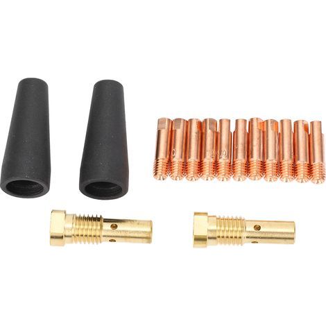 Kit D'embouts de Buse sans Gaz, 15 Pièces K3493-1 avec électrode 0,039 Pouces 1 Mm, pour Century FC90, 80GL, Forney Easy Weld 261, 308, 306 MIG Weld, Ti EasyFlux 125, Matériau PTFE (1/5)