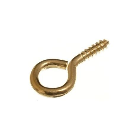 6 crochets fermés à visser n°8 – 4 mm x 35 mm – EB (laiton galvanisé) (1/2)