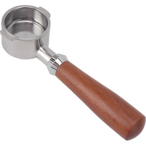 Porte-filtre sans fond 51 mm, 2 oreilles, détachable, avec doseur à café, pour machines à café 51 mm, noir (1/5)