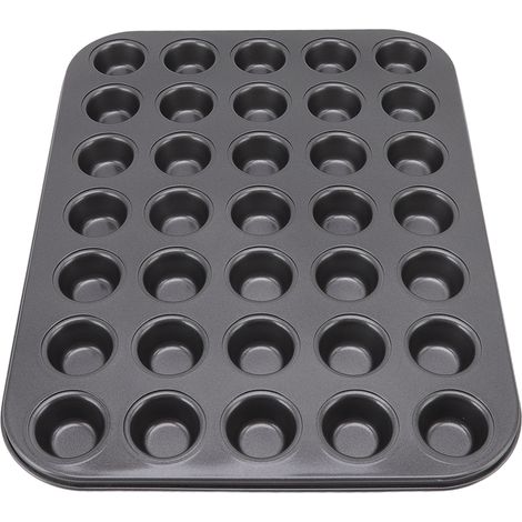 Mini-Muffinform, antihaftbeschichtetes Backblech mit 35 Mulden für kleine Kuchen (1/5)