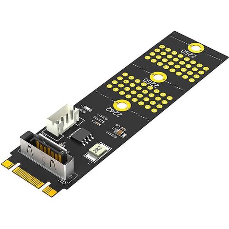 Adaptateur NGFF (M.2) Key B+M /B vers SATA 2,5 pouces (1/5)